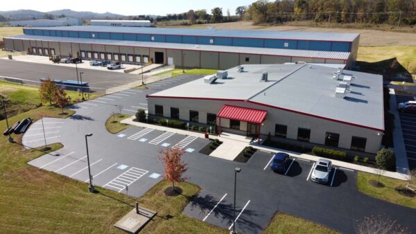 Exterior view of Team Modern corporate office and warehouse